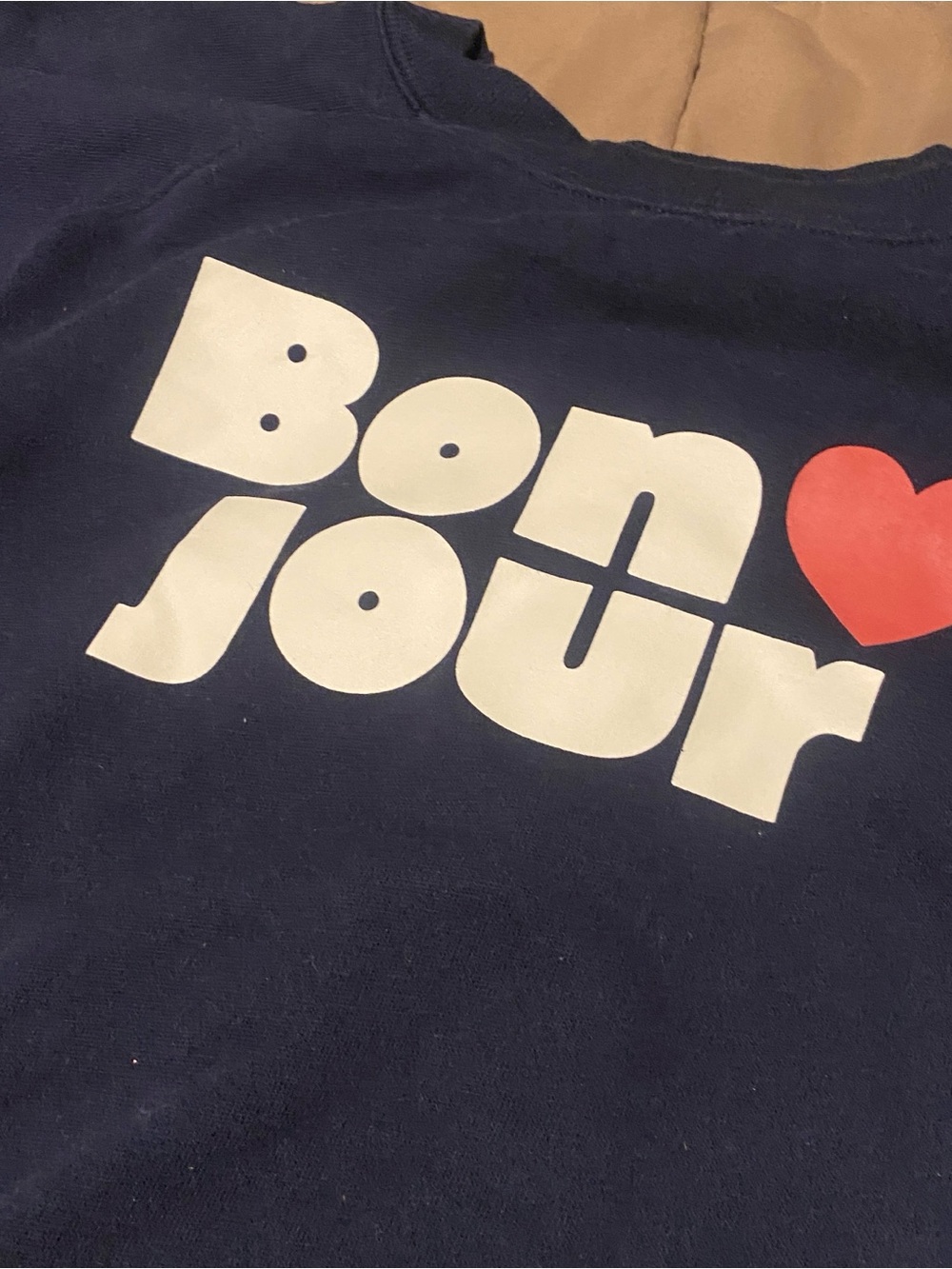 Old navy bon jour navy boxy sweatshirt L - Picture 2 of 3
